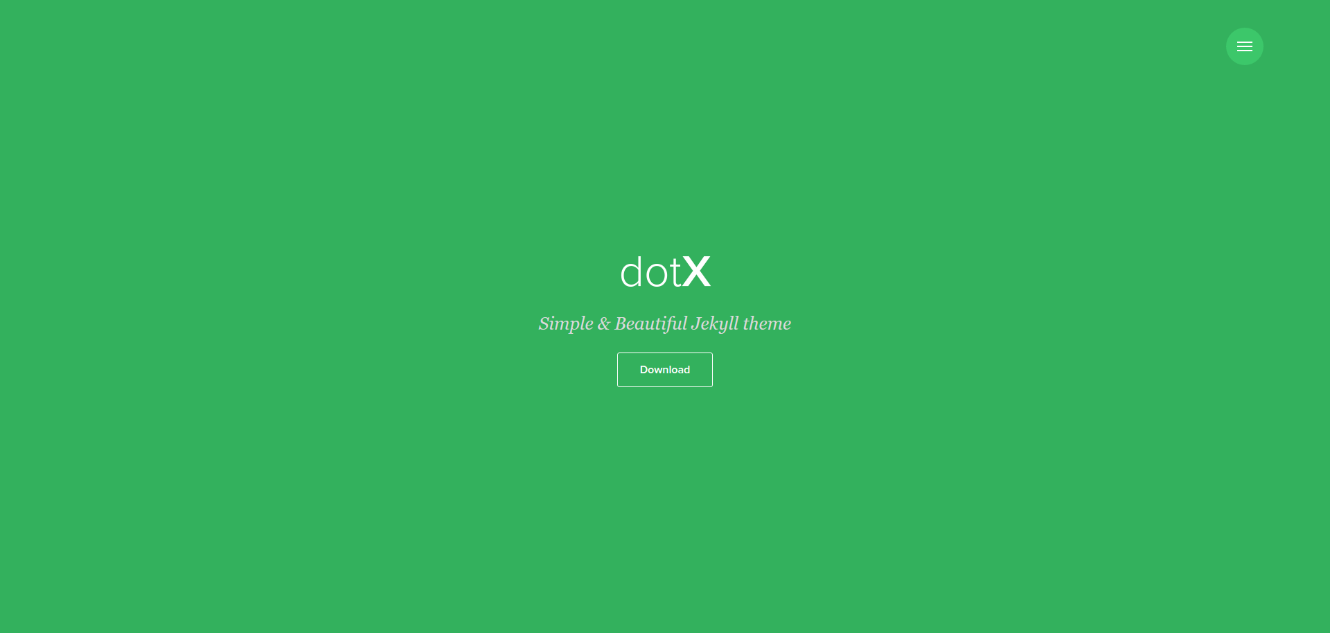 dotX - free Jekyll theme