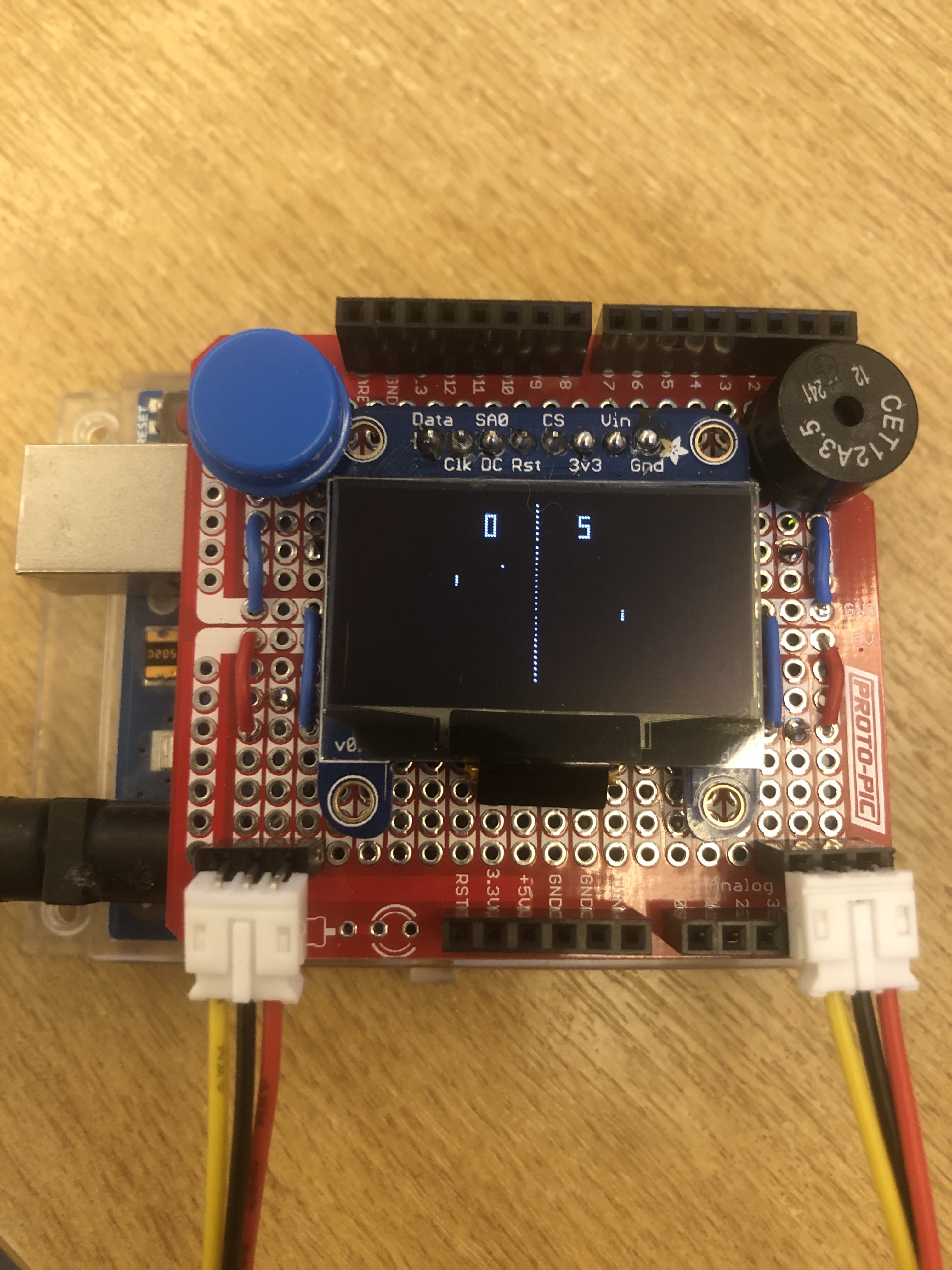 Pong OLED on a proto shield