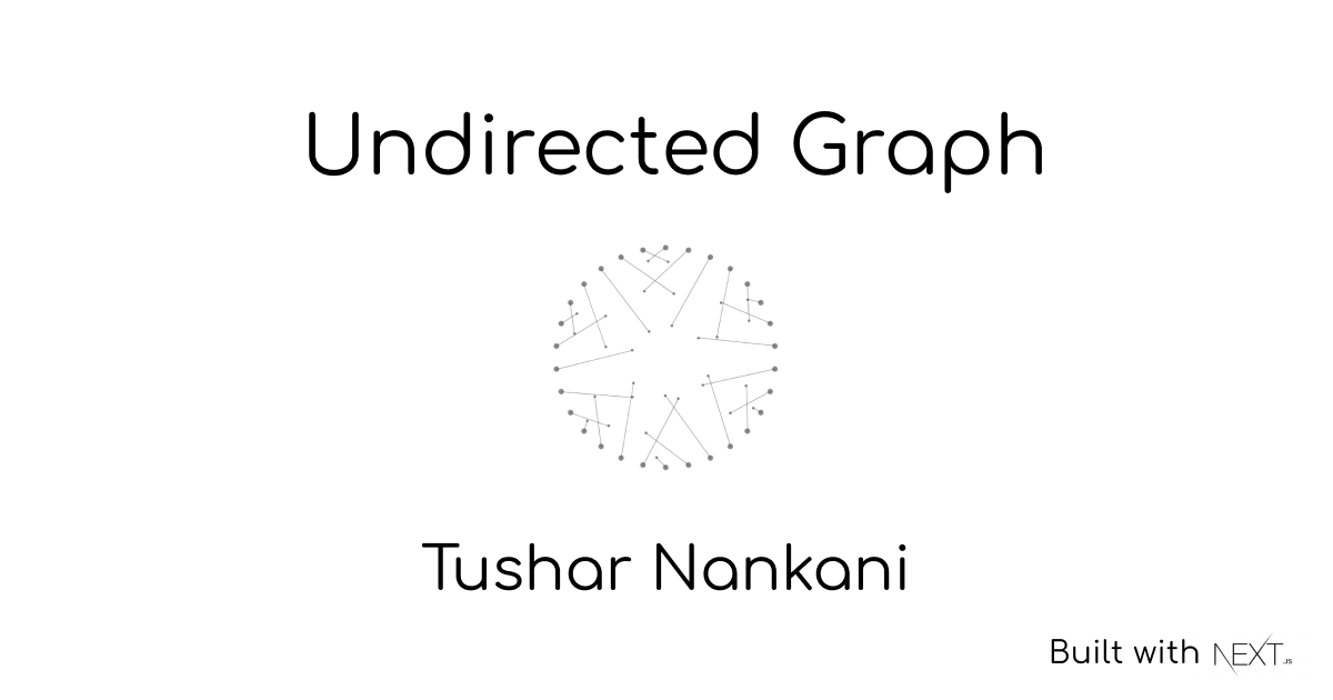 Tushar Nankani's Undirected Graph