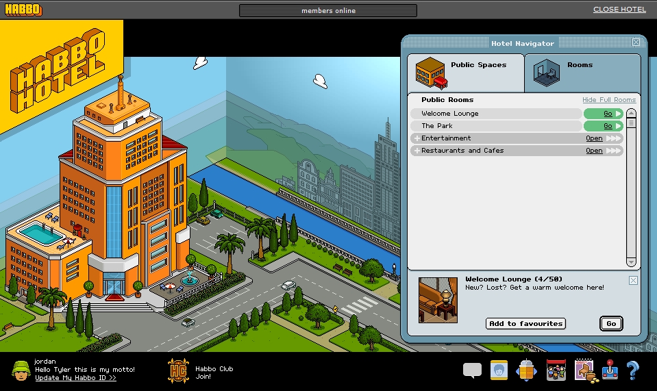 Habbo Hotel Navigation