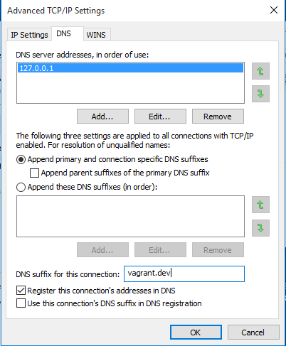 Advanced TCP/IP Settings