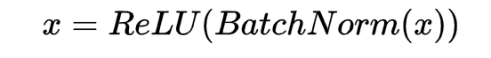 batch norm and non-linearity