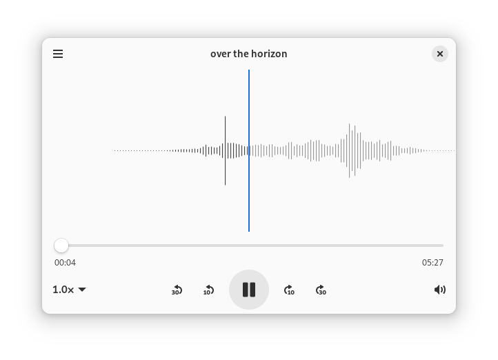 The main view of Decibels.