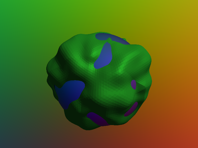 A procedurally generated planet