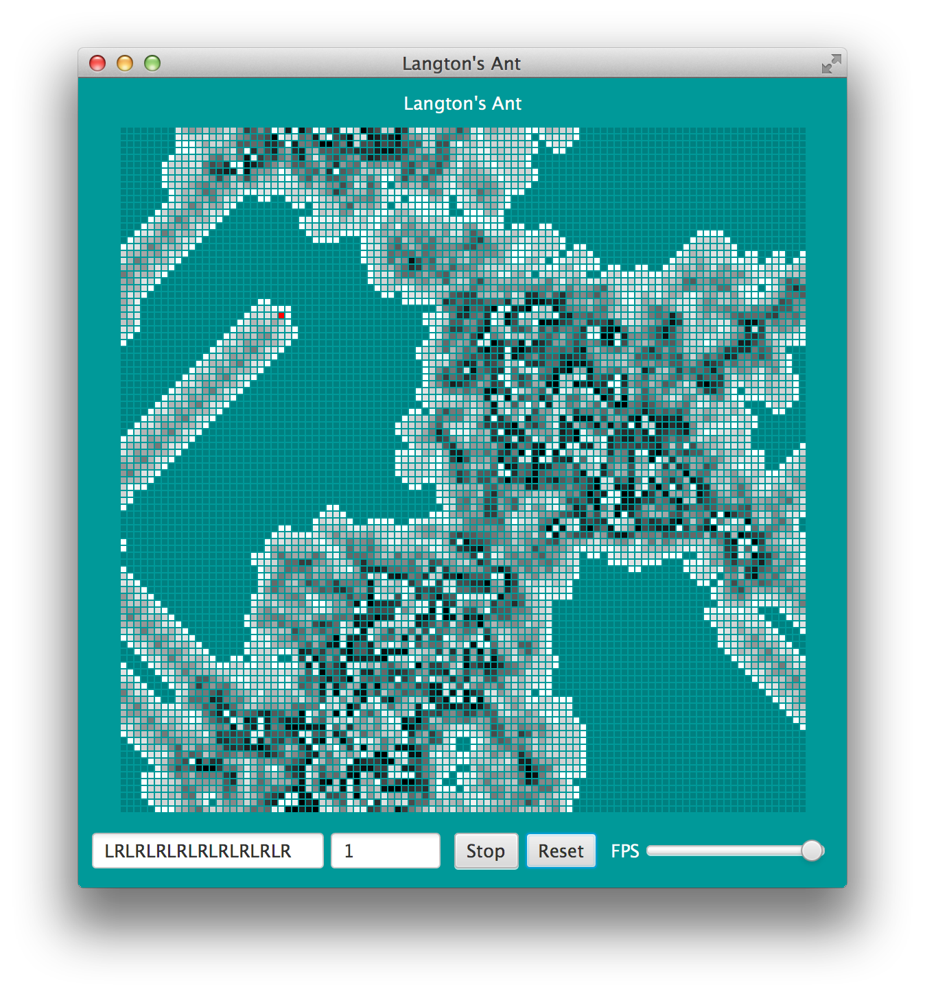 Screenshot with repeated Langton's Ant pattern