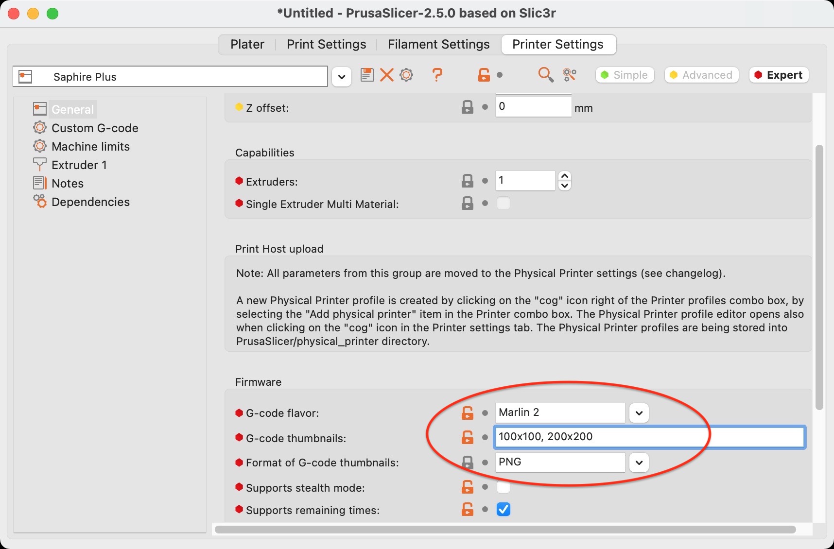 Printer Settings