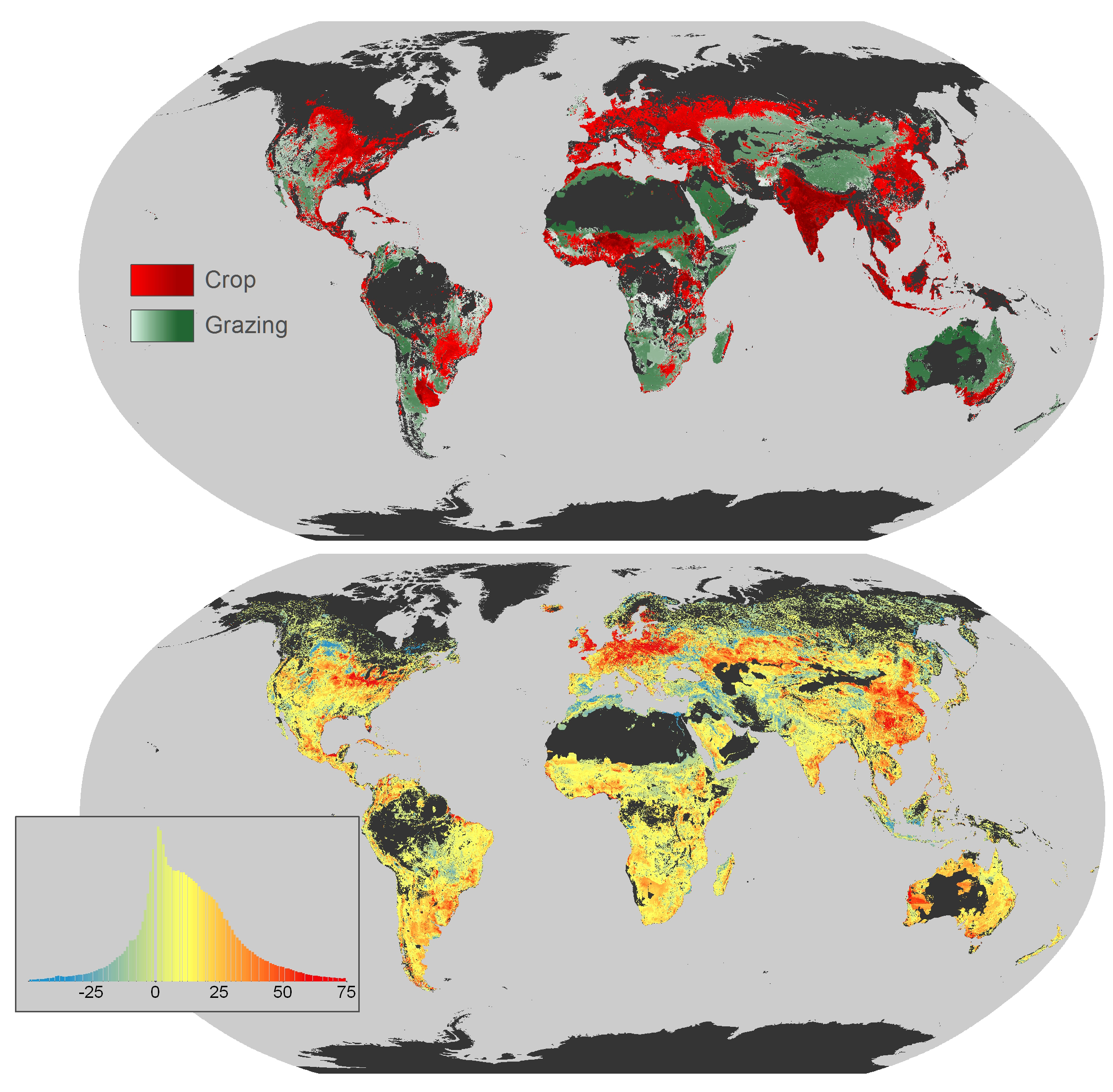 Global map of SOCS loss due to land use