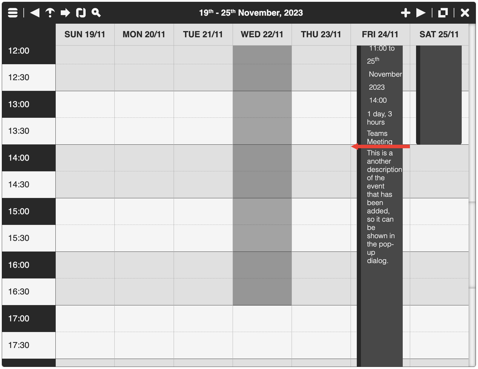 CalendarJs - Full Week