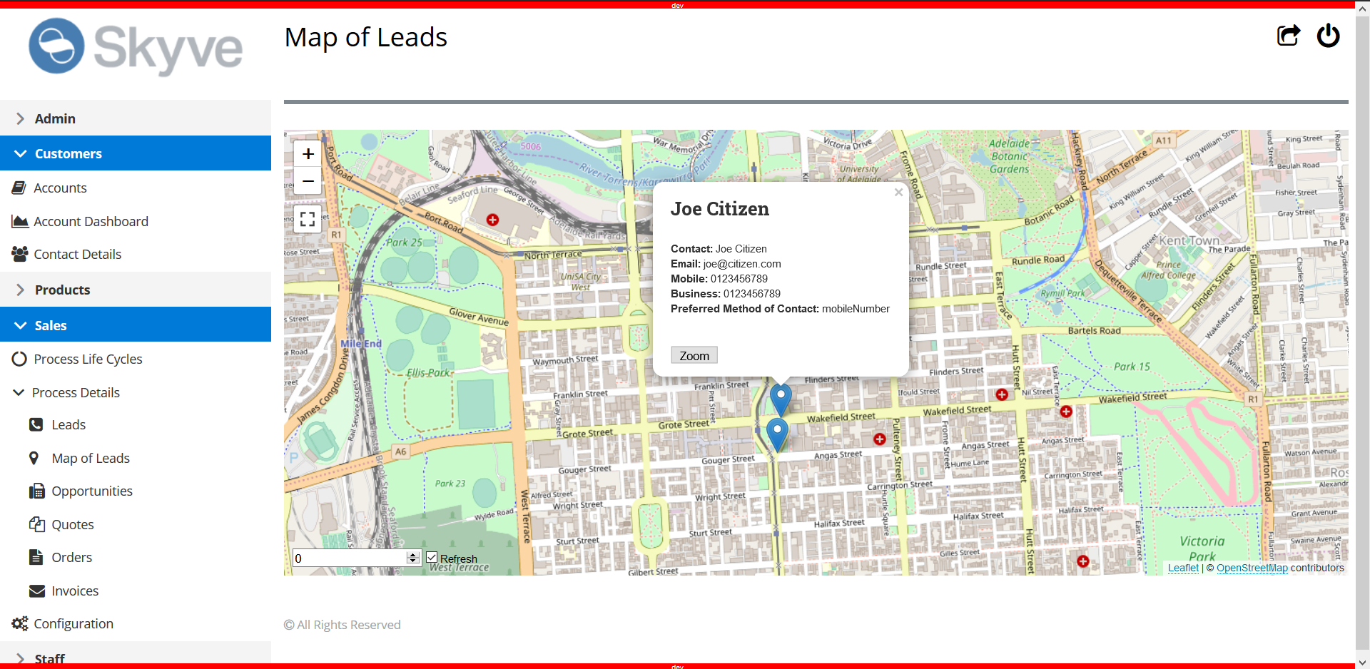 Leads Map