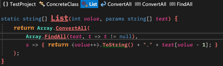 Navigation Bar Syntax Details