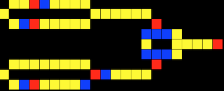 Wireworld XOR circuit with feeders