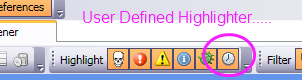 Toolbar - User defined highlighters
