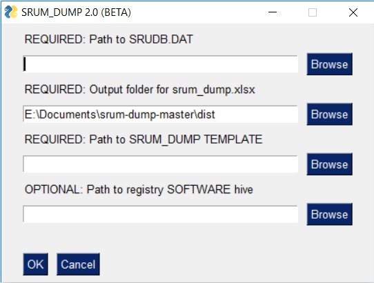 SRUM-DUMP GUI