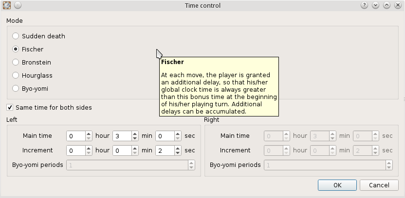 Time control set-up