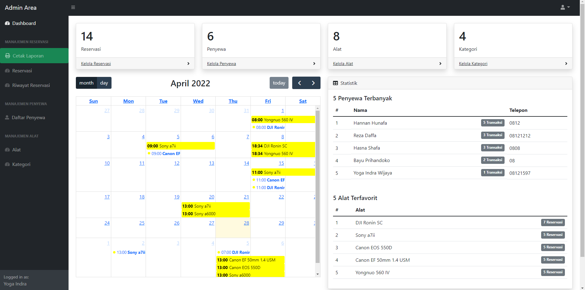 Admin Dashboard