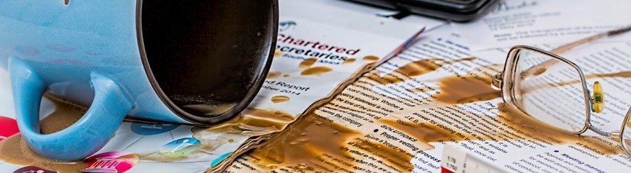 Spilled coffee