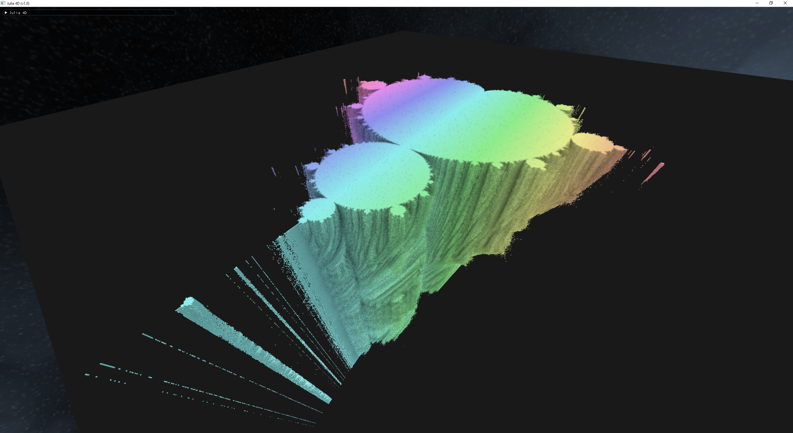 The mandelbrot set within the Julia set