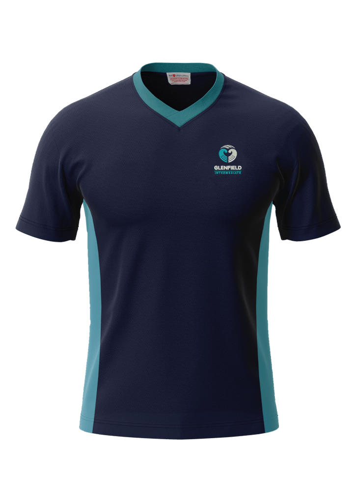 Glenfield Intermediate PE Tee Navy/Teal