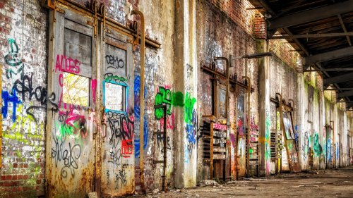 Wall With Graffiti Wallpaper