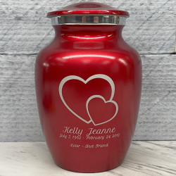 Customer Gallery - Loving Hearts Sharing Urn - Ruby Red