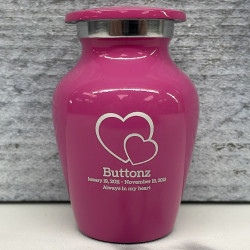 Customer Gallery - Loving Hearts Keepsake Urn - Rose Pink