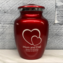 Customer Gallery - Loving Hearts Sharing Urn - Ruby Red