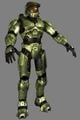 An early render of the Master Chief in his Mark VI armor in Halo 2.