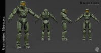 A render of the Mark VI armour built for Halo 2: Anniversary's cutscenes.