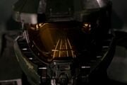 John-117's Mark VI helmet opening up.