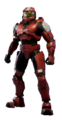 A red Mark VI-clad Spartan in Halo: The Master Chief Collection.