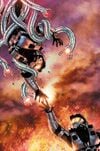 Issue 2 Cover art for Halo: Blood Line. A Spartan being grabbed by Forerunner tentacles while another tries to grab their hand.