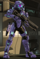 Female Spartan-IV clad in the GEN2 Mark VI in Halo 4's multiplayer.