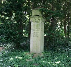 A photograph of Max Weber's grave