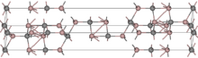 Unit cell ball and stick model of aluminium carbide