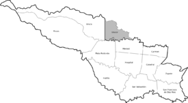 Borders of San José city within San José canton, where East sector of Uruca district is excluded.[1][2]