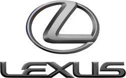 Circle-shaped logo with the letter 'L', above the word 'Lexus'