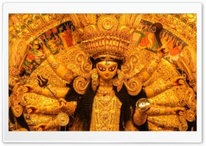 Durga Puja Ultra HD Wallpaper for 4K UHD Widescreen Desktop, Lockscreen, Screensaver, TV, Tablet, Smartphone