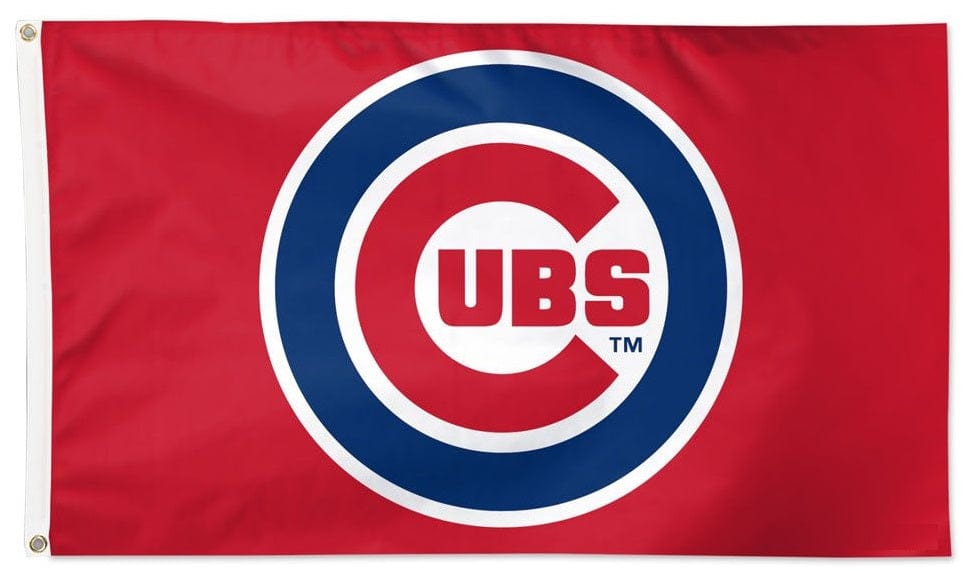 Chicago Cubs Flag 3x5 Logo Red heartlandflags