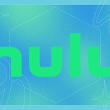 Hulu logo on blue Black Friday background