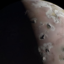 NASA's Juno spacecraft captured this rich imagery of Io's volcanoes.