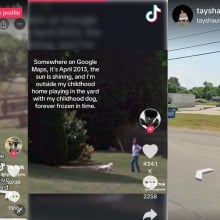 screenshots of tiktoks showing old google maps images