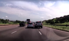 Road-raging driver gets a healthy dose of instant karma