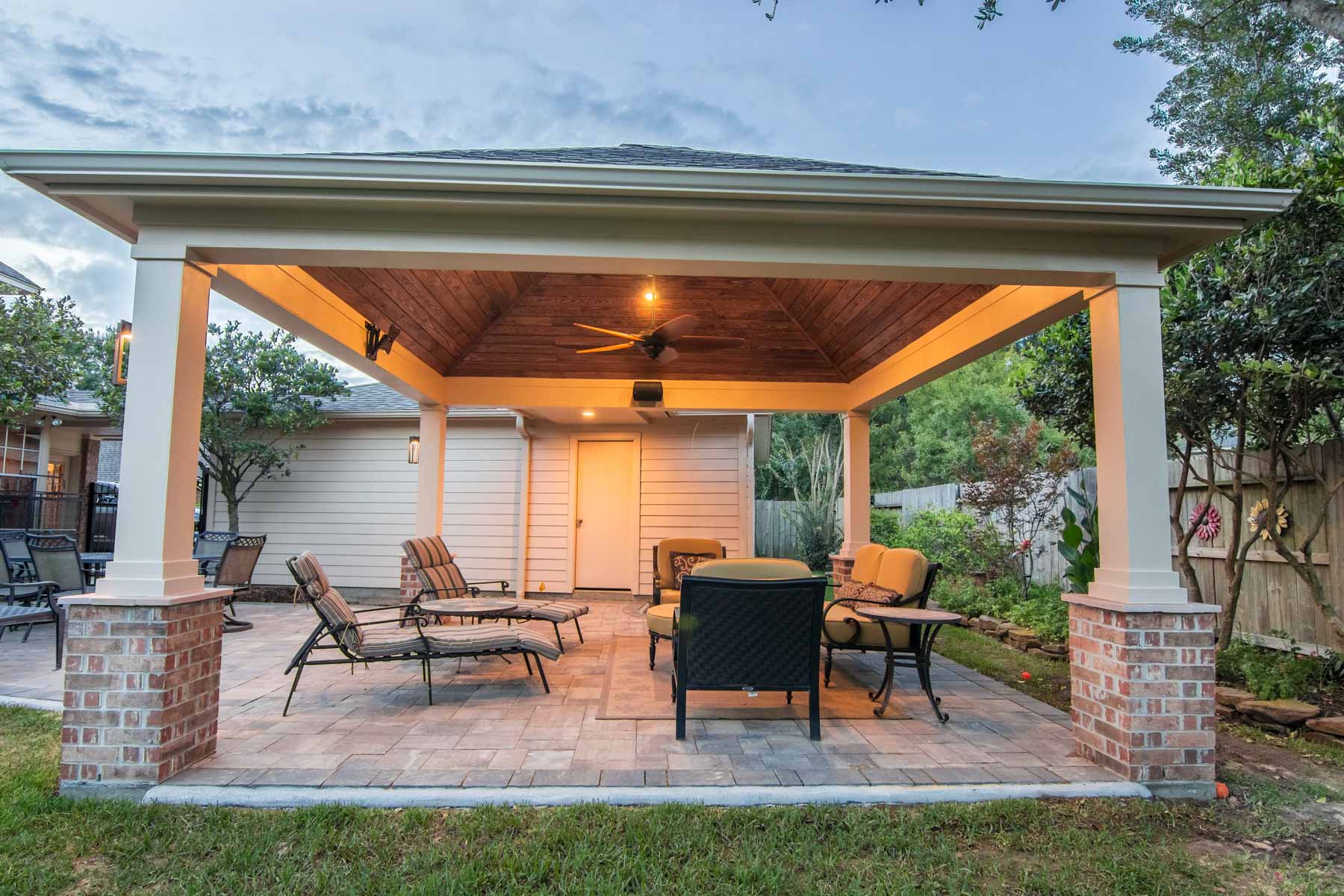 Hip Roof Patio Cover in Copperfield - HHI Patio Covers - Patio Covers