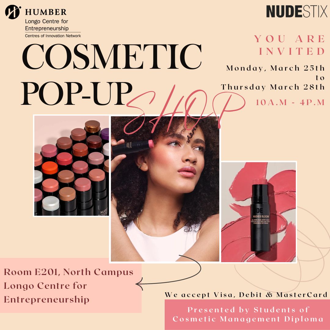 NUDESTIX Cosmetics Pop-Up Shop Invitation | Humber Communiqué