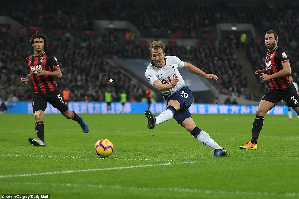 Tottenham striker Harry Kane latched onto a wonderful pass Eriksen and smashed a left-footed volley past the goalkeeper