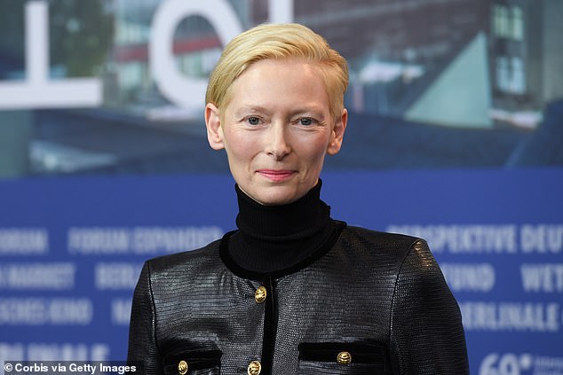 Blonde beauty: Tilda looked sensational for the panel talk