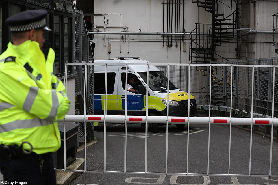 The protesters were put in a police van at the back entrance of the gallery and were taken into custody to a central London police station.