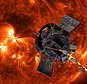 An artist´s impression of the Parker Solar Probe approaching the sun (John Hopkins APL/Nasa/PA)