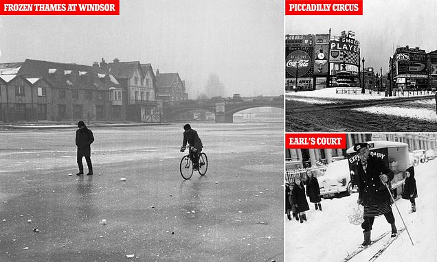 The winter of 1963: How the Thames froze and milkmen took to skis to do their rounds