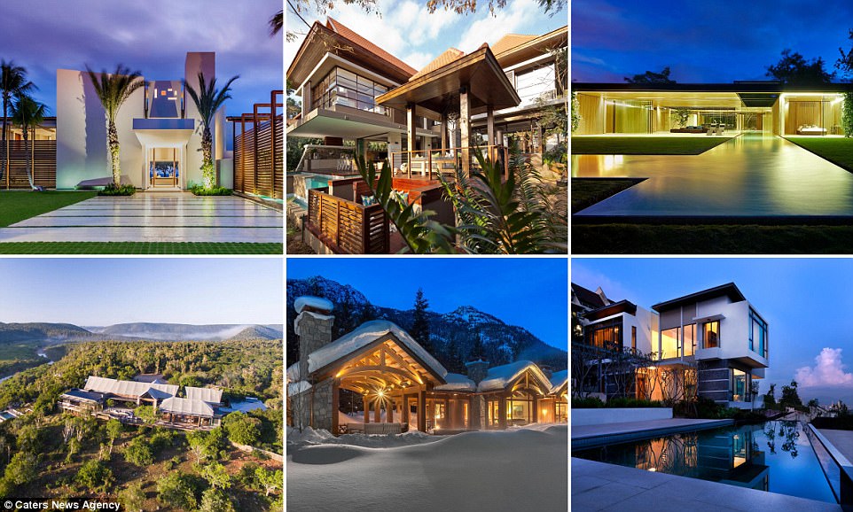 The best eight homes in the world have been revealed including properties from South Africa, Greece, Costa Rica and the Dominican Republic, as well as Canada, Malaysia and Switzerland